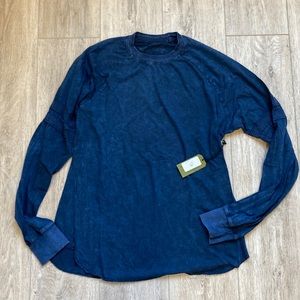 Mens Navy Blue Long Sleeve Shirt